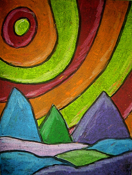 Landscape in Oil Pastel