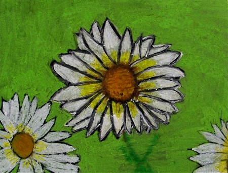 FLOWERS IN OIL PASTELS