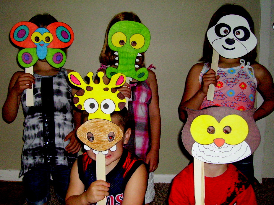 ANIMAL MASKS KIDS GLITTER