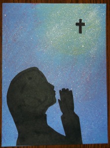 children praying-8-girl-glue on silhouette3