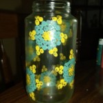 dot painted jar. 6