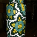 dot painted jar. 9c